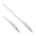 InLine® Klinke Kabel, 3,5mm Stecker / Stecker, Stereo, weiß / gold, - 99941W