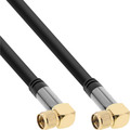 InLine® Premium SAT-Kabel, 4x geschirmt, 2x F-Stecker gewinkelt, >110dB, 3m
