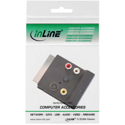 InLine® S-VHS/Scart Adapter, Scart Stecker/Buchse an 3x Cinch / 1x S-VHS Buchse (Produktbild 3)