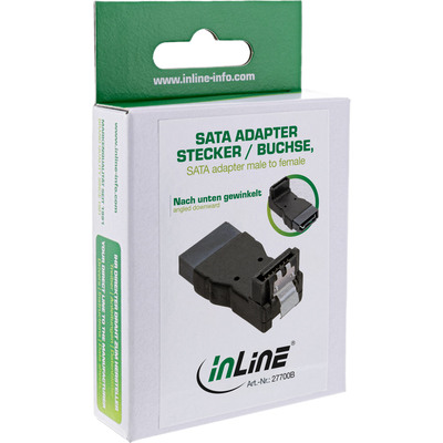 InLine® SATA Adapter Stecker / Buchse, gewinkelt nach unten (Produktbild 3)