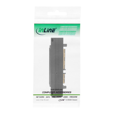 InLine® SATA Adapter Stecker / Buchse, 22pol. (15+7), abwärts gewinkelt  (Produktbild 5)