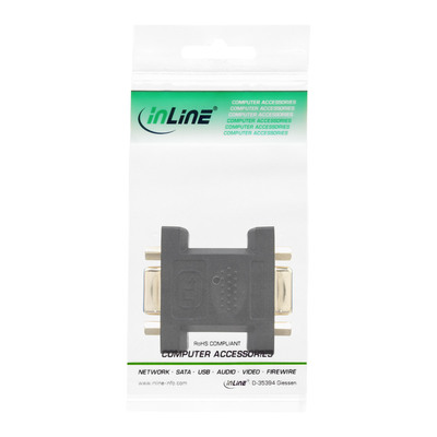 InLine® Mini-Gender-Changer, 15pol HD (VGA), Buchse / Buchse, gold (Produktbild 3)