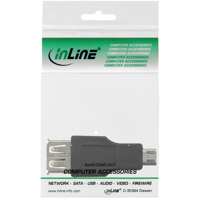 InLine® Micro-USB Adapter, Micro-B Stecker an USB A Buchse (Produktbild 3)