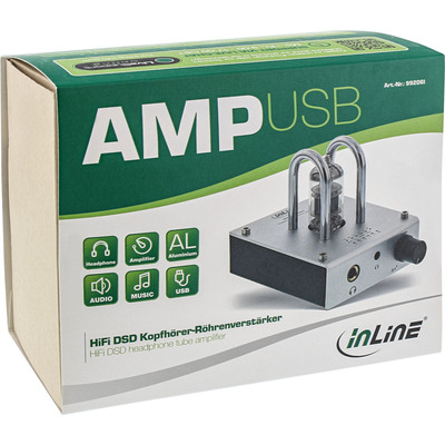 InLine® AmpUSB, Hi-Res AUDIO HiFi DSD Kopfhörer-Röhrenverstärker, 384kHz/32-Bit (Produktbild 6)