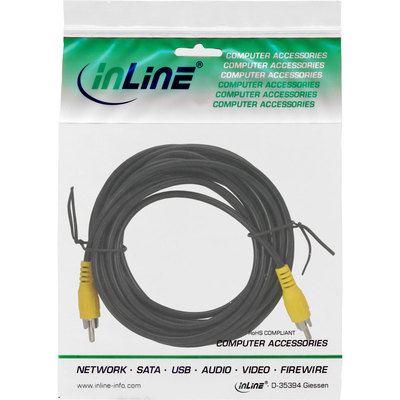InLine® Cinch Kabel, Video, 1x Cinch Stecker / Stecker, Steckerfarbe gelb, 7m (Produktbild 11)