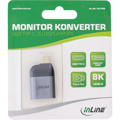 InLine® USB Display Konverter, USB-C Stecker zu DisplayPort Buchse 8K60Hz (Produktbild 3)