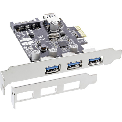 InLine® Schnittstellenkarte, 3x+1x USB 3.0, PCIe, mit SATA Strom + LP-Slotblech (Produktbild 3)