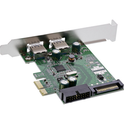 InLine® Schnittstellenkarte, 2x+2x USB 3.0, PCIe, mit SATA Strom + LP-Slotblech (Produktbild 2)