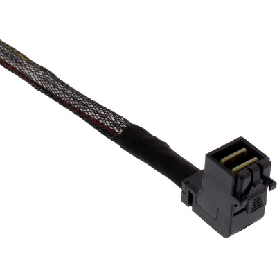 InLine® Mini SAS HD Kabel, SFF-8643 gewinkelt zu 4x SFF-8482 + Strom, 1m (Produktbild 2)