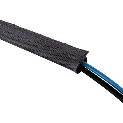 InLine® Kabelschlauch, Gewebeschlauch mit Klettverschluss, 1m x 25mm schwarz (Produktbild 3)