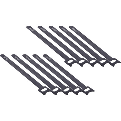 InLine® Kabelbinder 180x12mm, Klett-Verschluss, 10er, schwarz (Produktbild 2)