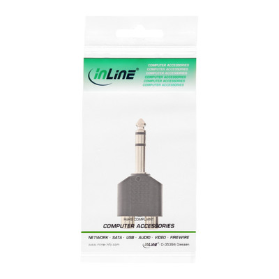 InLine® Audio Adapter, 6,3mm Klinke Stecker auf 2x Cinch Buchse, Stereo (Produktbild 11)