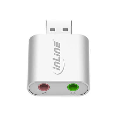 InLine® USB Audio Soundadapter, Mini Aluminium Gehäuse (Produktbild 3)