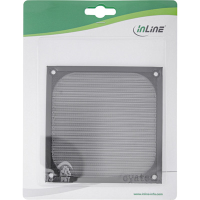 InLine® Lüftergitter, Aluminium Filter, 120x120mm, schwarz (Produktbild 3)