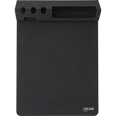 InLine® Multifunktions-Mauspad mit Handy und Stifthalter, schwarz, faltbar  (Produktbild 5)