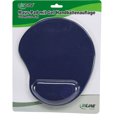 InLine® Maus-Pad, mit Gel Handballenauflage, 230x205x20mm, blau (Produktbild 3)