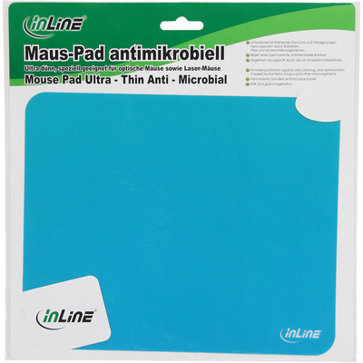InLine® Maus-Pad antimikrobiell, ultradünn, blau, 220x180x0,4mm  (Produktbild 5)