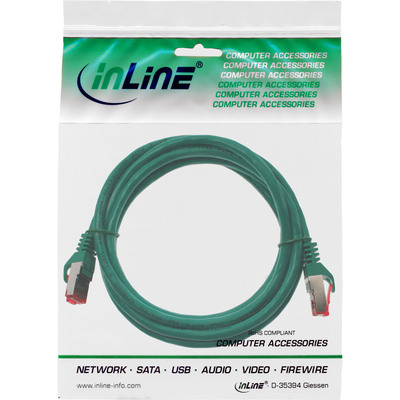 InLine® Patchkabel, S/FTP (PiMf), Cat.6, 250MHz, PVC, CCA, grün, 2m (Produktbild 11)