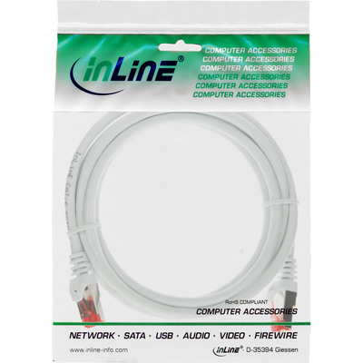 InLine® Patchkabel, S/FTP (PiMf), Cat.6, 250MHz, PVC, CCA, weiß, 1,5m (Produktbild 3)