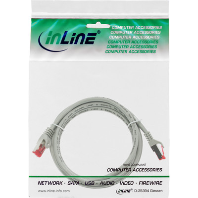 InLine® Patchkabel, S/FTP (PiMf), Cat.6, 250MHz, PVC, CCA, grau, 1m (Produktbild 3)