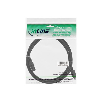 InLine® FireWire Kabel, IEEE1394 4pol Stecker zu 9pol Stecker, schwarz, 1m (Produktbild 2)
