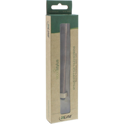 InLine® woodstylus, Stylus-Stift für Touchscreens, Walnuss/Metall (Produktbild 3)