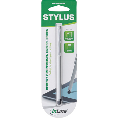 InLine® Stylus, Stift für Touchscreens von Smartphone und Tablet, silber (Produktbild 3)