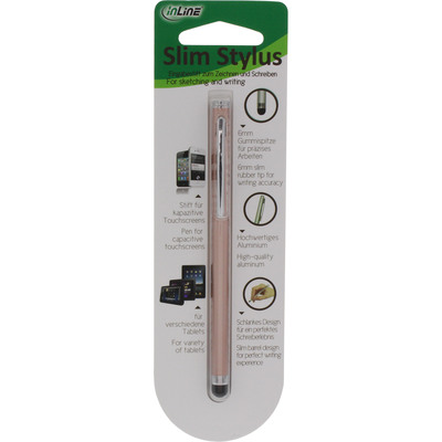 InLine® Stylus, Stift für Touchscreens von Smartphone und Tablet, rose (Produktbild 3)