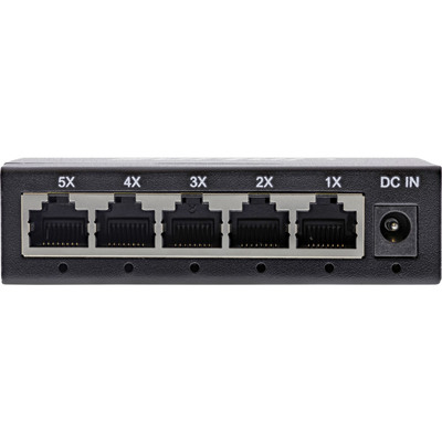 InLine® Gigabit Netzwerk Switch 5-Port, 1Gb/s, Desktop, Metallgehäuse, lüfterlos (Produktbild 3)
