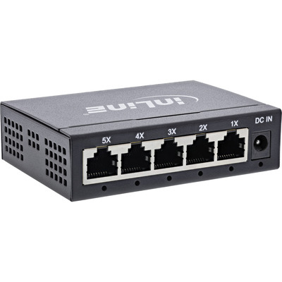 InLine® Gigabit Netzwerk Switch 5-Port, 1Gb/s, Desktop, Metallgehäuse, lüfterlos  (Produktbild 5)