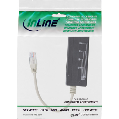 InLine® 4-fach Telefon Port Splitter, RJ45 Stecker an 4x RJ45 Buchse, 0,15m (Produktbild 11)