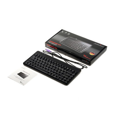 Perixx PERIBOARD-409 P, DE, Mini PS/2-Tastatur, schwarz (Produktbild 11)