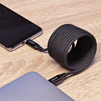 InLine® Magnetic USB-C Kabel, USB-C Stecker/Stecker, 100W, schwarz, 1m (Produktbild 3)