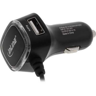 InLine® USB KFZ Ladegerät Stromadapter, 12/24VDC zu 5V / 3.1A , 2x USB A + Micro (Produktbild 2)