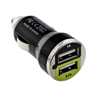 InLine® USB DUAL+ KFZ-Ladeset, Stromadapter 1m Kabel, 12/24VDC zu 5V DC/2.1A (Produktbild 2)