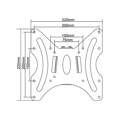 InLine® Wandhalterung für Flachbildschirme, 58-107cm (23-42), max. 30kg (Produktbild 2)