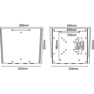 InLine® Wandhalterung für Flachbildschirme, 43-107cm (17-42), max. 30kg (Produktbild 2)