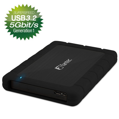 FANTEC AluPro U3 (schwarz) Gehäuse 2,5, USB 3.2