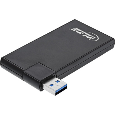 InLine® 180 Twist Hub USB 3.0, 4 Port, drehbar, schwarz (Produktbild 1)