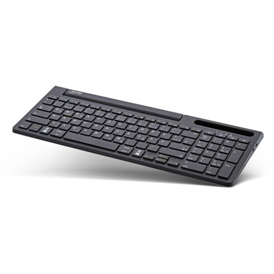 InLine® 4in1 Bluetooth Aluminium Tastatur mit Nummernpad, für bis zu 4 Bluetooth-Geräte, schwarz (Produktbild 1)