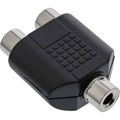 InLine® Audio Adapter, 3,5mm Klinke Buchse Mono an 2x Cinch Buchse (Produktbild 1)