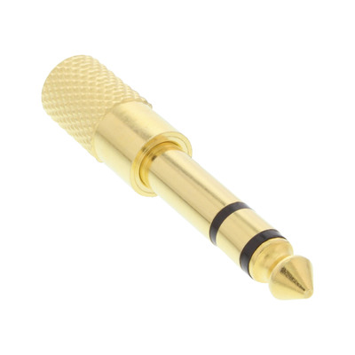 InLine® Audio Adapter, 6,3mm Klinke Stecker an 3,5mm Klinke Buchse, Stereo, gold (Produktbild 1)