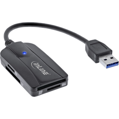 InLine® Card Reader USB 3.2 Gen.1 USB-A, für SD/SDHC/SDXC, microSD, UHS-II kompatibel (Produktbild 1)