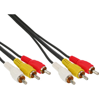InLine® Cinch Kabel, Audio/Video 3x Cinch, Stecker / Stecker, 3m (Produktbild 1)