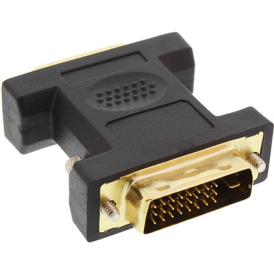 InLine® DVI-D Adapter, Digital 24+5 Buchse an DVI-D 24+1 Stecker, verg. Kontakte (Produktbild 1)