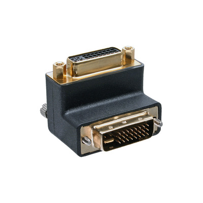 InLine® DVI-I Adapter, 90° gewinkelt, digital+analog 24+5 Stecker / Buchse (Produktbild 1)