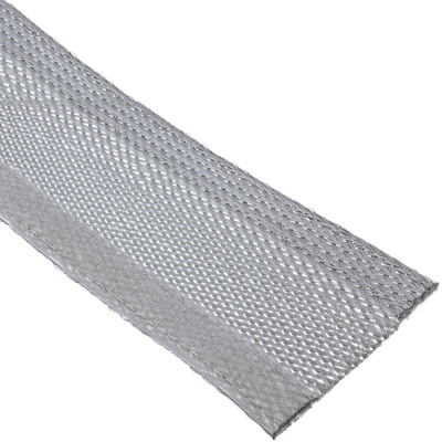 InLine® Kabelschlauch, Gewebeschlauch mit Klettverschluss, 1m x 25mm grau (Produktbild 1)