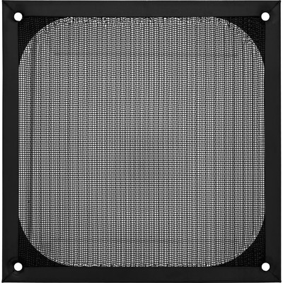 InLine® Lüftergitter, Aluminium Filter, 140x140mm, schwarz (Produktbild 1)