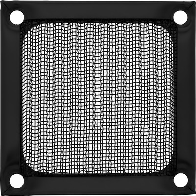 InLine® Lüftergitter, Aluminium Filter, 60x60mm, schwarz (Produktbild 1)