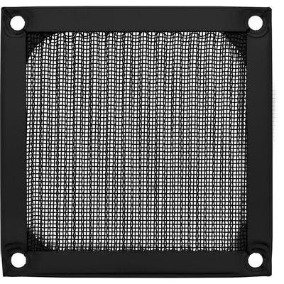 InLine® Lüftergitter, Aluminium Filter, 80x80mm, schwarz (Produktbild 1)